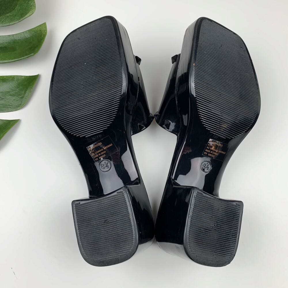 Madden Girl Paccer Sandals Chunky Black Jelly Platform Slides Women's 8.5 - Picture 10 of 11